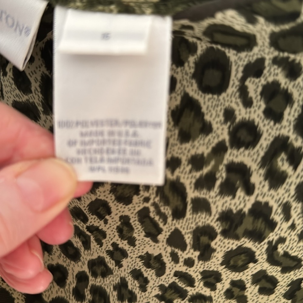 NWT SZ 16 Leopard Print Wrap Women's Skirt Worthington - Picture 5 of 5